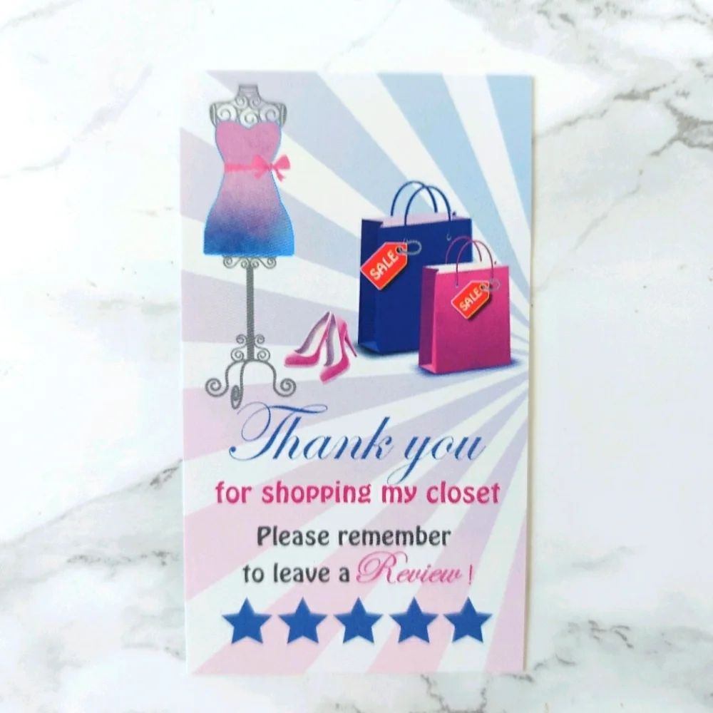 100 Thank You Cards insert business card - Picture 9 of 16